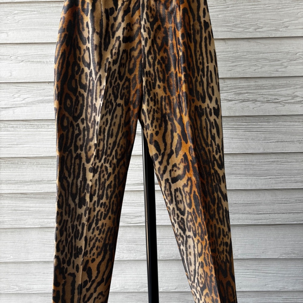Ermanno Scervino  Tiger Print Trousers with Lining Size 44